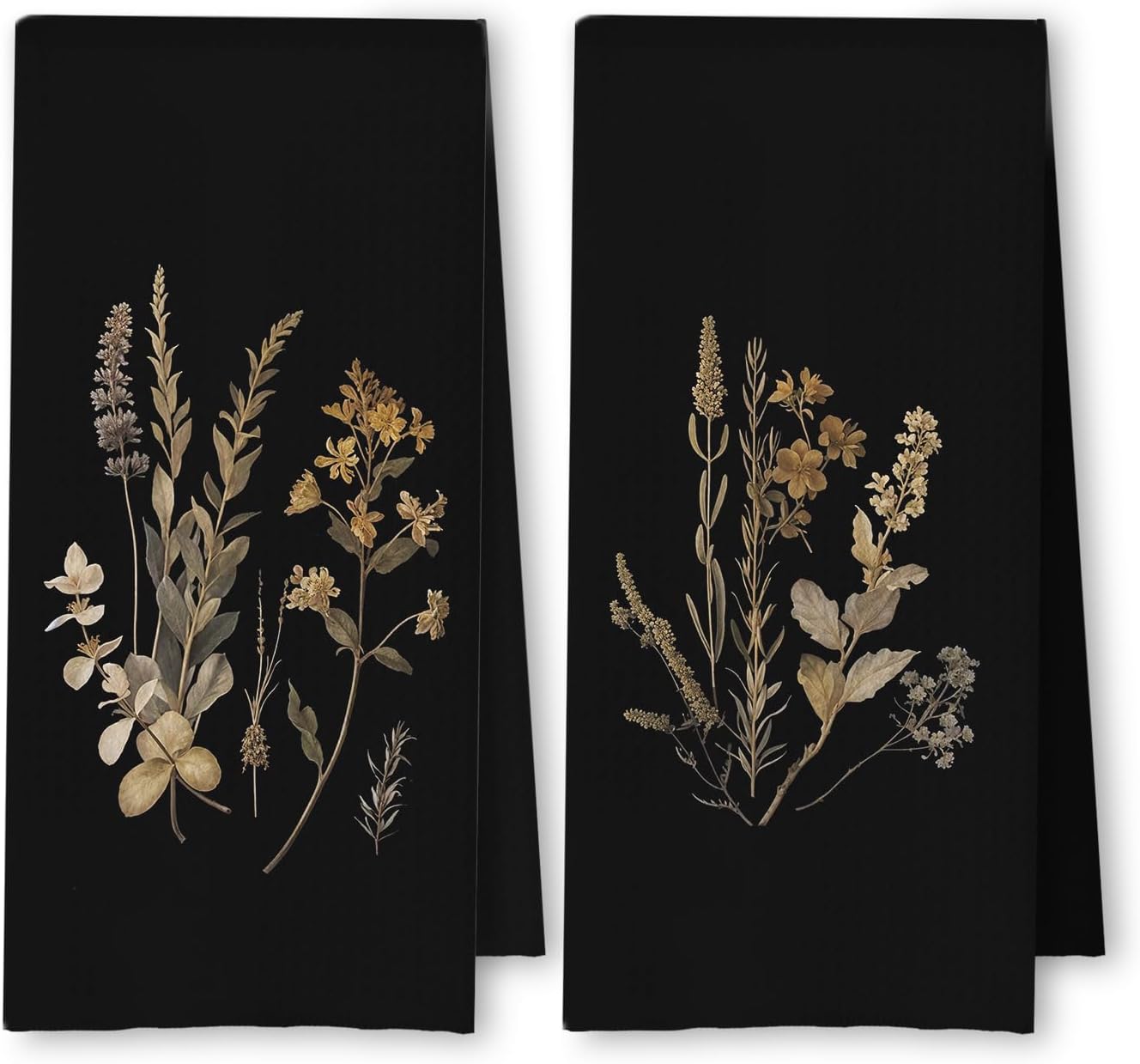 Minimalist Dried Flower Printed Kitchen Towel 24x16 Inch
