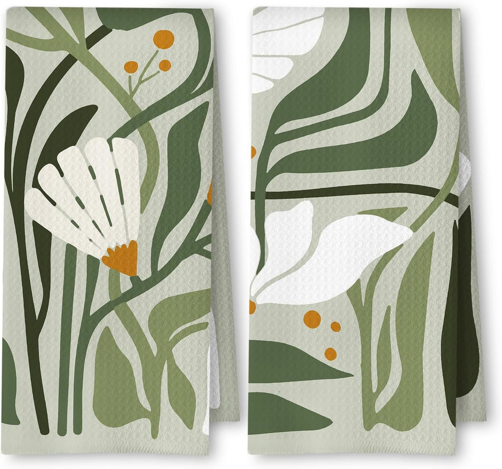 Printed Tea Towel 16×24 inch | 100% Polyester Fiber Kitchen Dish Towel – Absorbent, Fade Resistant & Machine Washable